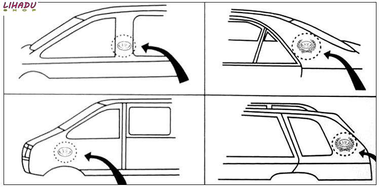 Huy hiệu bông lúa trang trí dành cho ô tô Mazda