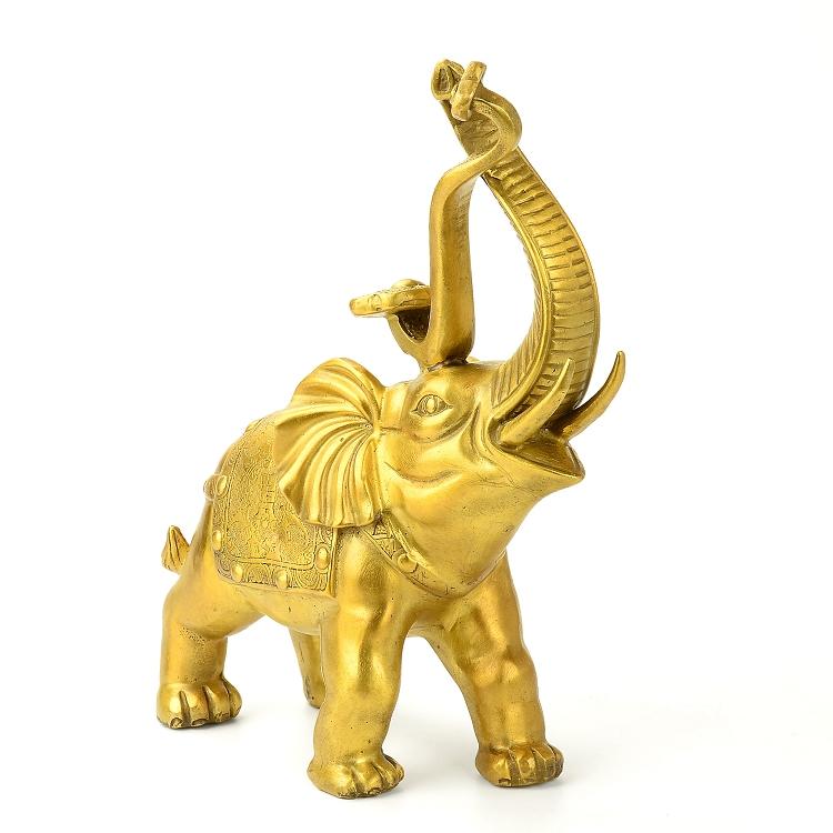Tượng linh vật phong thủy con Voi bằng đồng thau