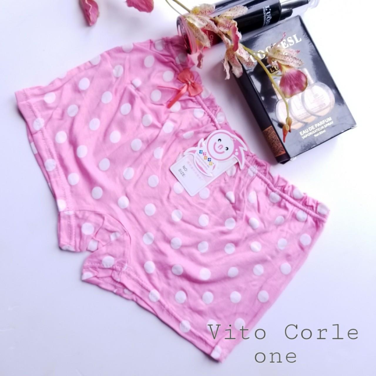 Bộ 10 quần chíp đùi chấm bi cho bé gái