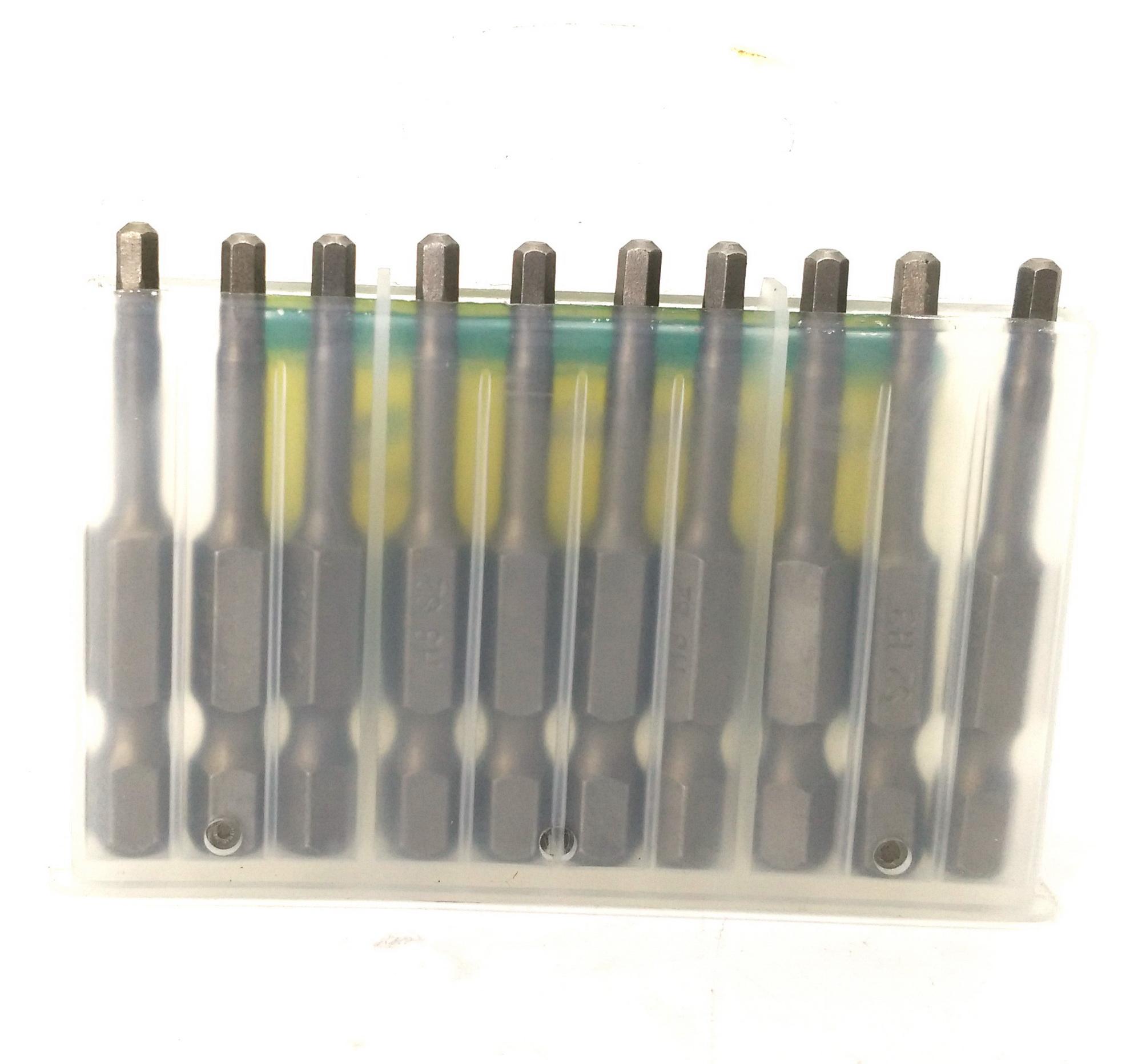 BỘ 10 MŨI VÍT ĐẦU LỤC  GIÁC 5MM