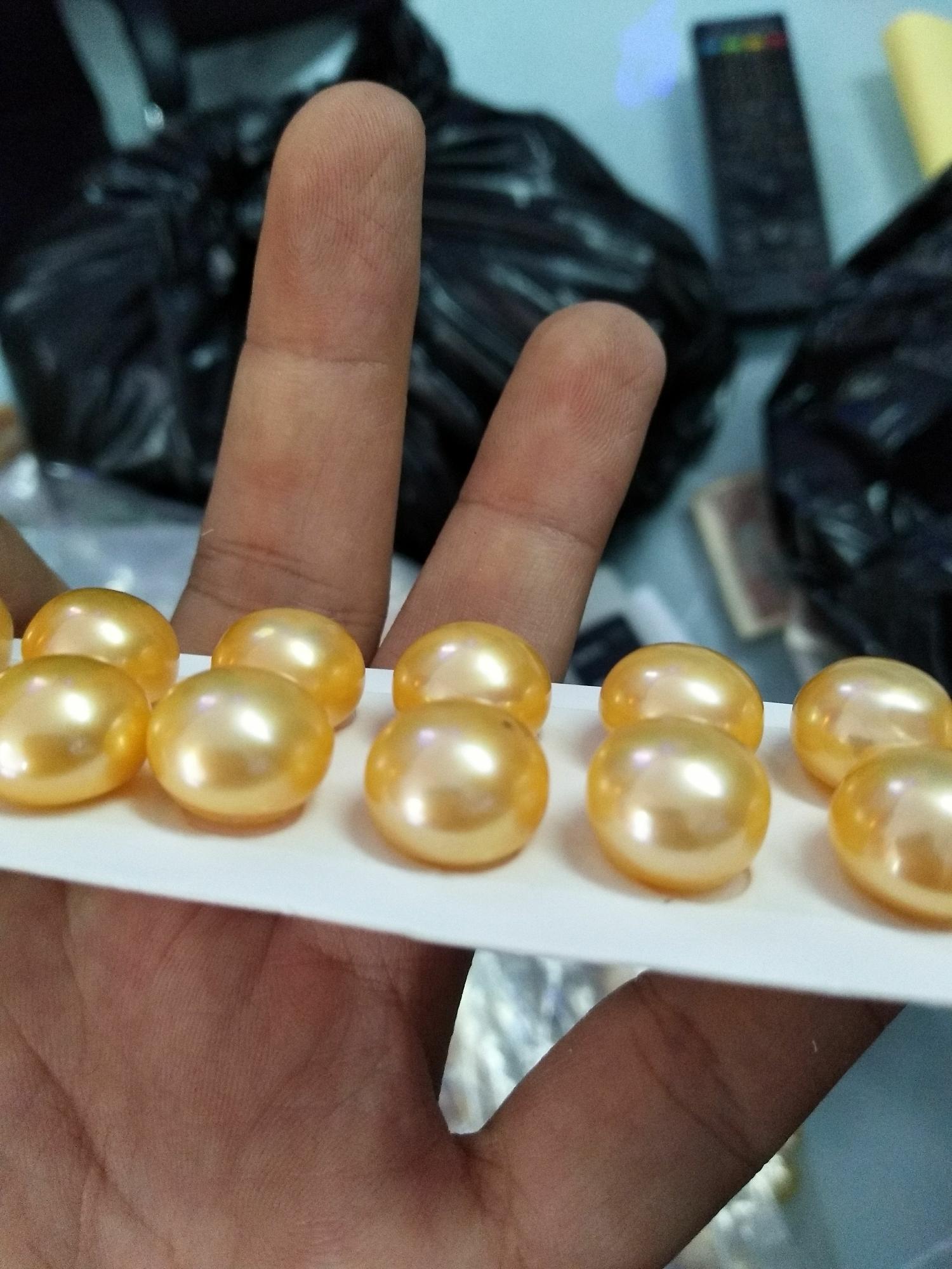 1 Viên ngọc trai thật màu vàng 12ly