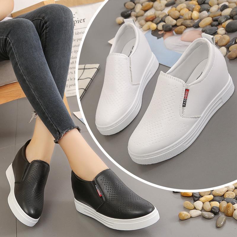 Giày slip on độn đế da chấm 6251 Gokichi