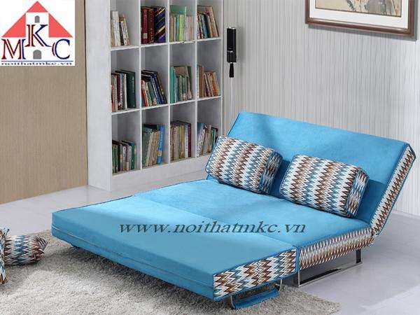 Sofa giường rộng 1.5m, màu xanh