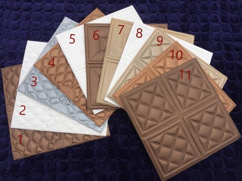 Sét 10 tấm xốp dán tường giả da