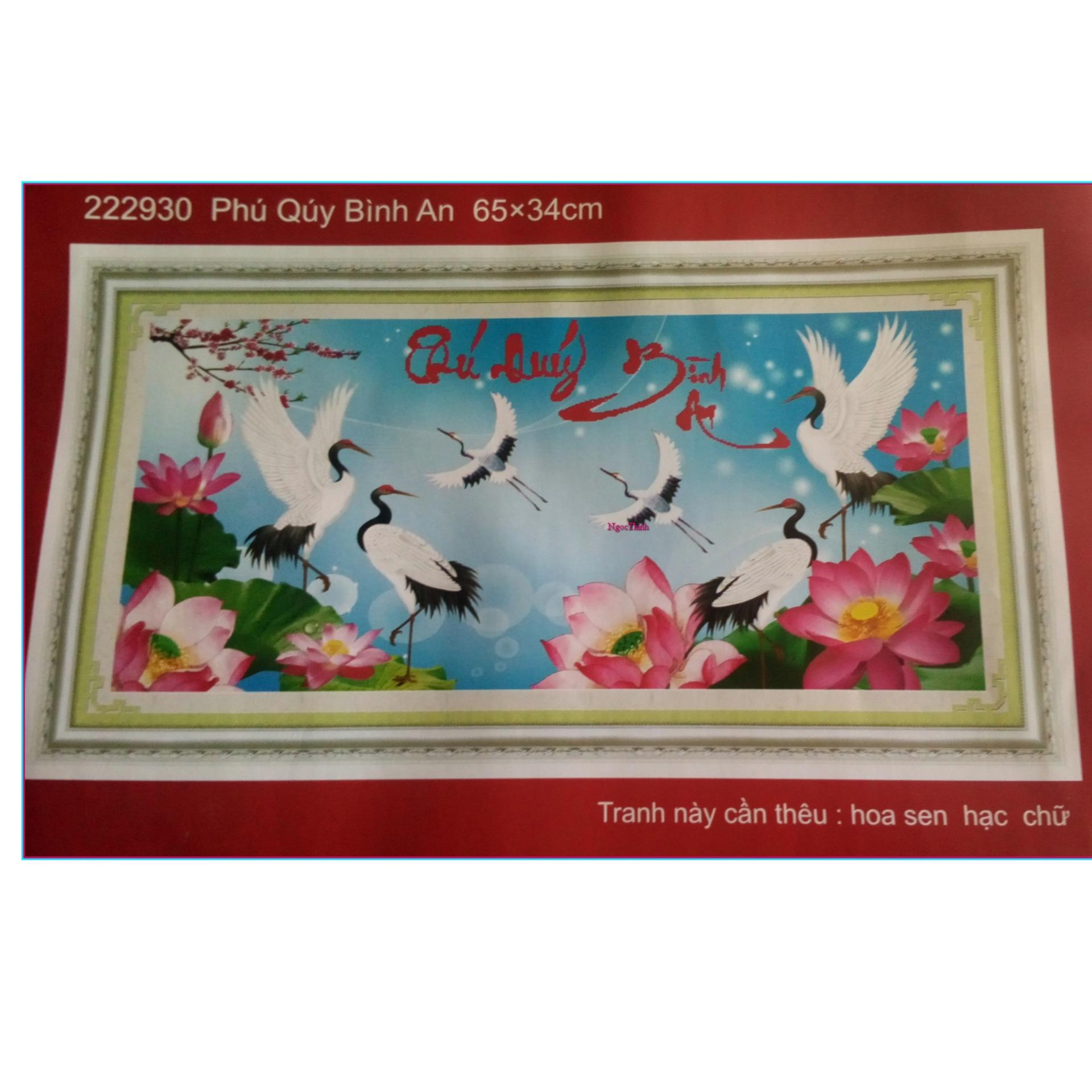 Tranh thêu chữ thập phú quý bình an DLH-222930-Siêu thị tranh thêu