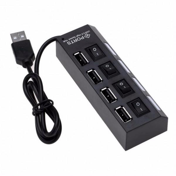 Hub chia cổng USB thành 4 cổng có công tắc