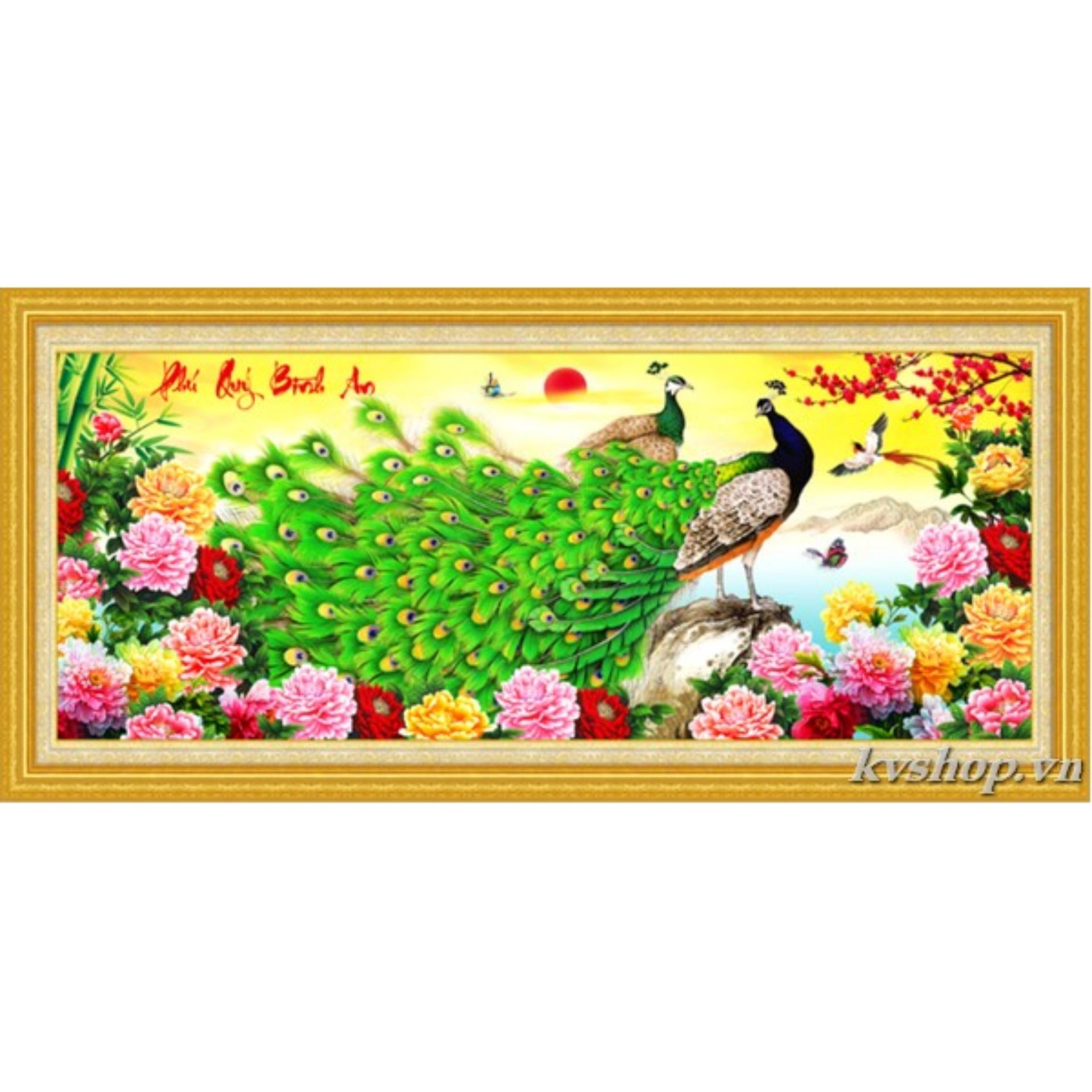 Tranh đính đá phú quý bình an DF315