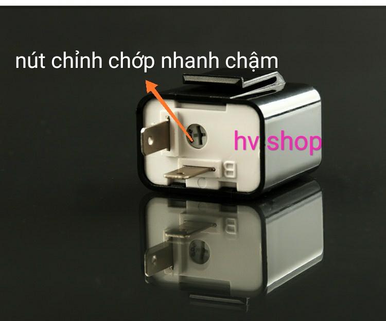 Cuc chop xe may Cục chớp xi nhan điện tử 12v có Điều chỉnh tốc độ chớp xi nhan Led ( 1 cái )