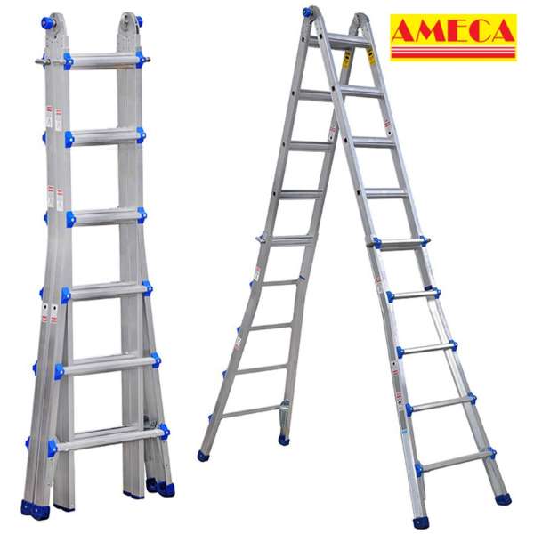 Thang nhôm gấp trượt AMECA AMB46 - 6,4m tải trọng 150kg công nghệ USA