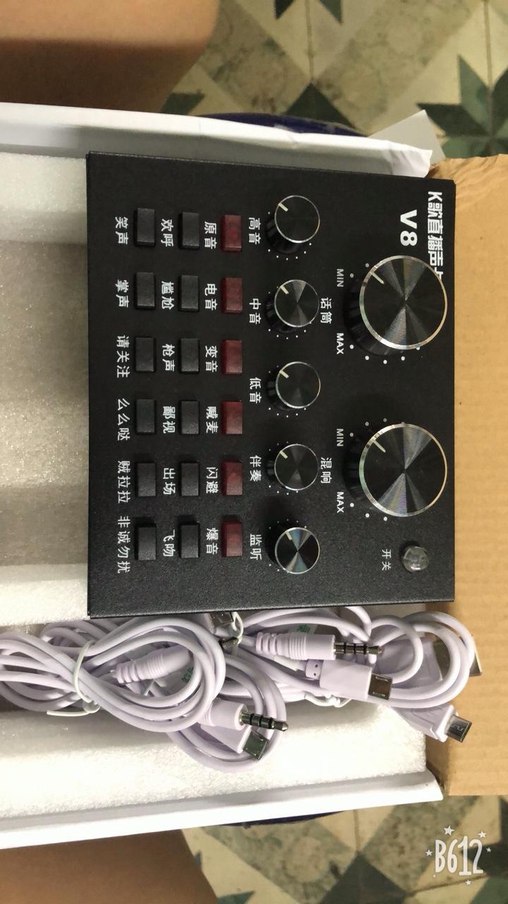Sound card Thu Âm hát karaoke V8