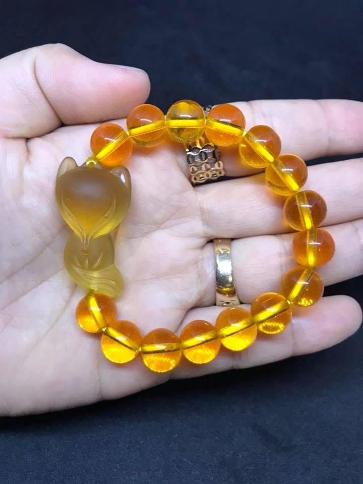 [HCM]VÒNG TAY ĐÁ PHONG THỦY HỒ LY VÀNG