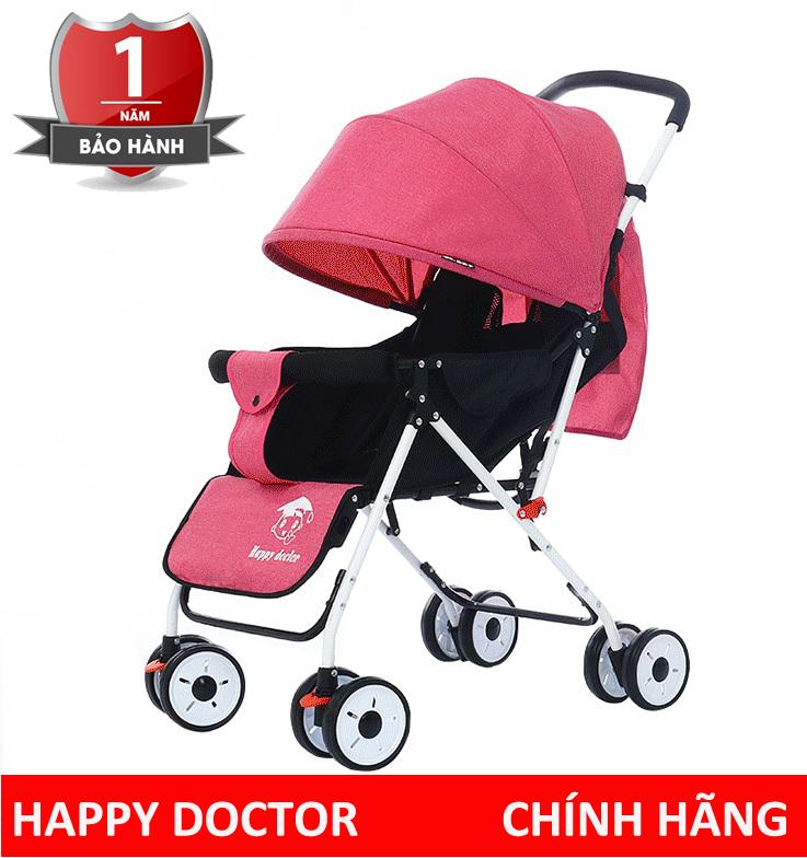 Xe đẩy em bé Happy Doctor cao cấp model 2018 (hồng)