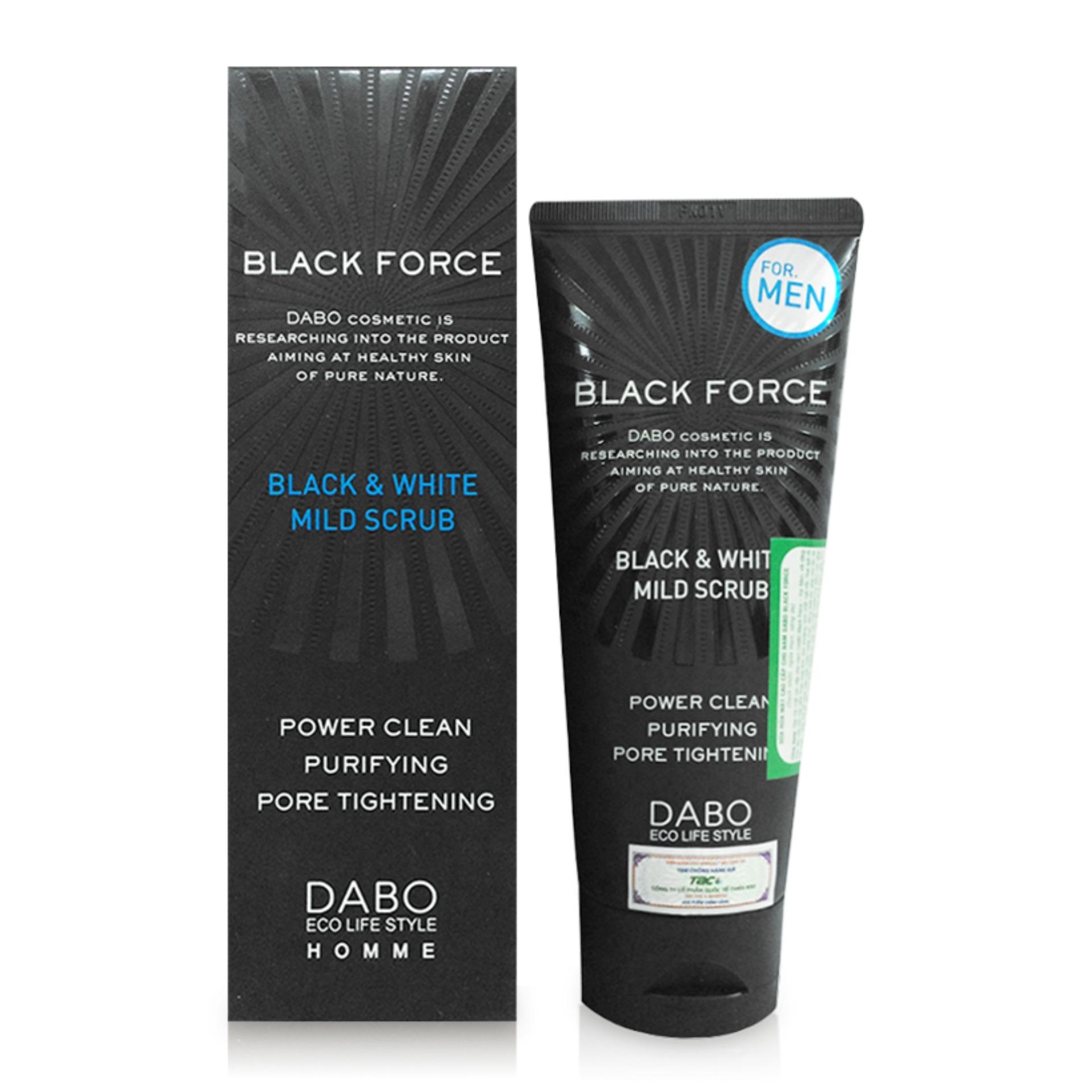 Sữa rửa mặt sạch mụn trắng da dành cho nam DABO Black Force