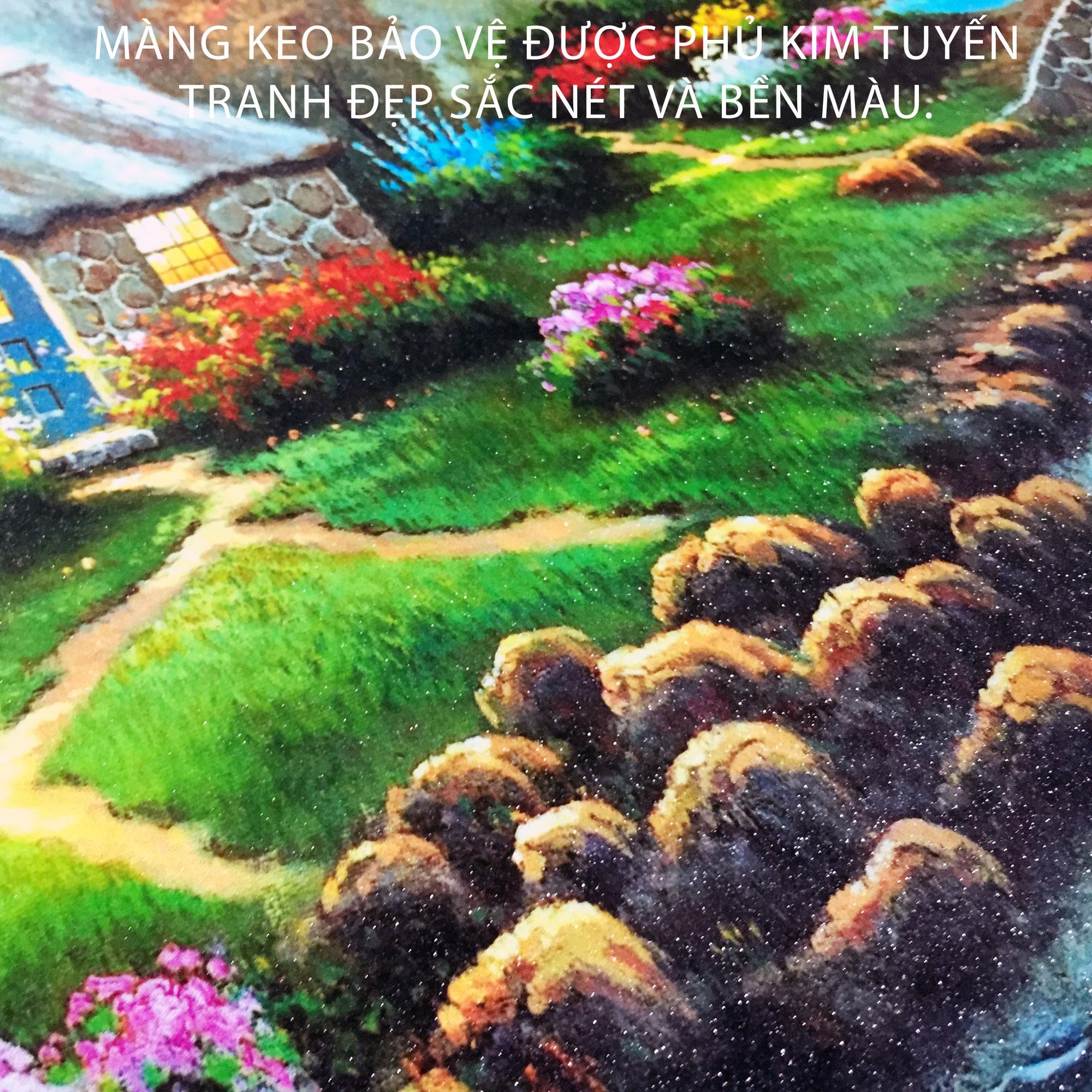 Tranh Treo Tường - Đôi Lứa Mặn Nồng - Tranh Minh Hiền (KHUNG GỖ - KT 50X 60CM)