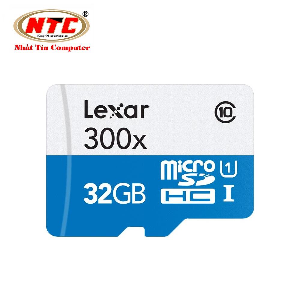 Thẻ nhớ microsdhc lexar 32gb class 10 300x 45mb/s kèm adapter - không box
