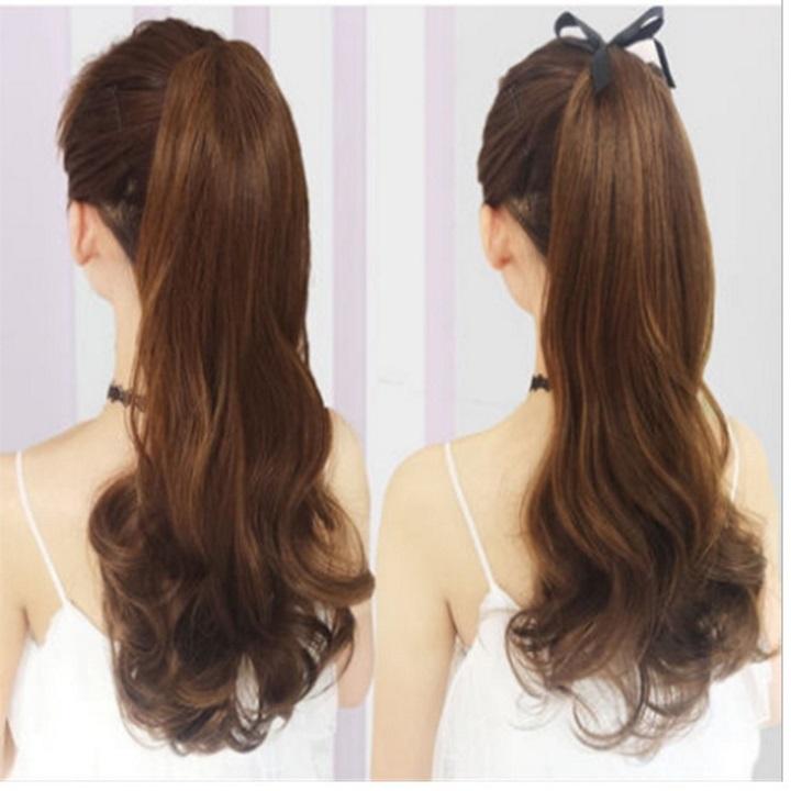 [HCM]Tóc cột nữ hàn quốc , tóc cột nữ giúp dày tóc , phòng tóc ( màu vàng)