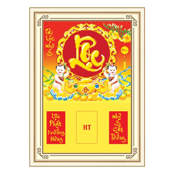Tranh đính đá lịch lộc 77457