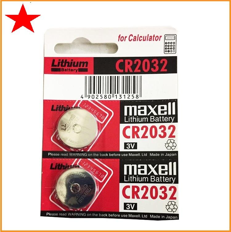 Combo 2 viên pin Cr2032, pin Cmos Maxell lithium 3V