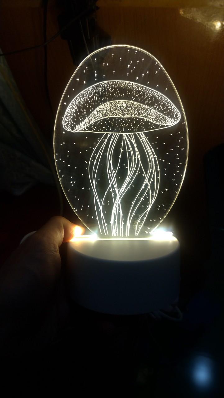 Đèn 3D hình sứa biển