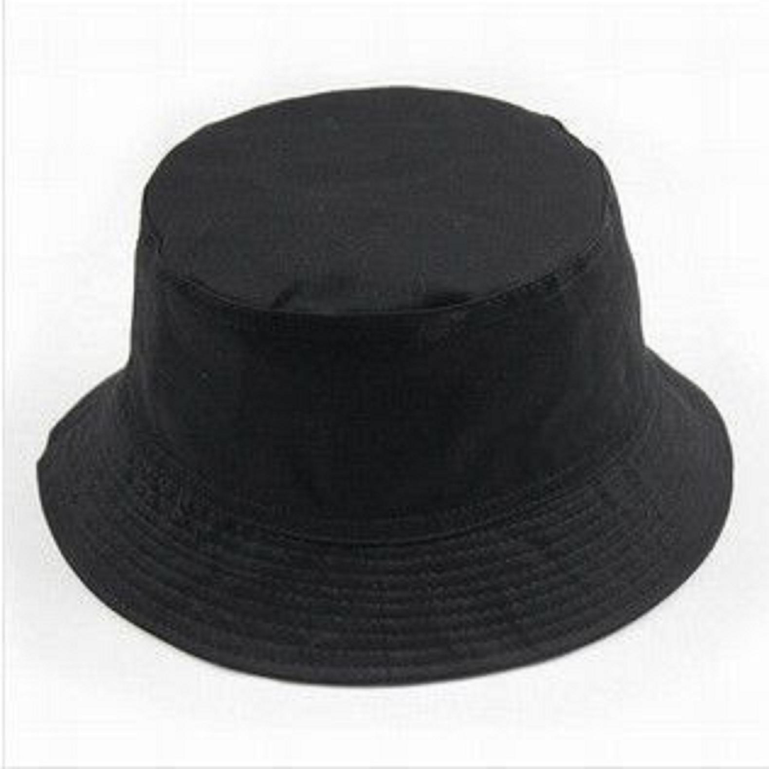NÓN BUCKET ĐEN TRƠN MŨ TAI BÈO