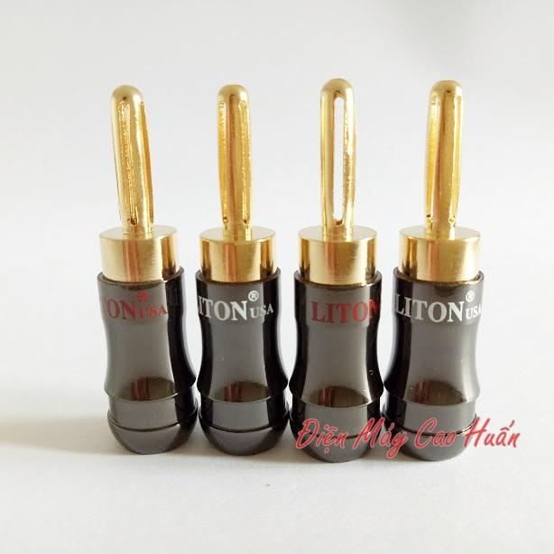 2 cái Jack loa Bắp chuối Liton đen bóng ( 1 Cặp )