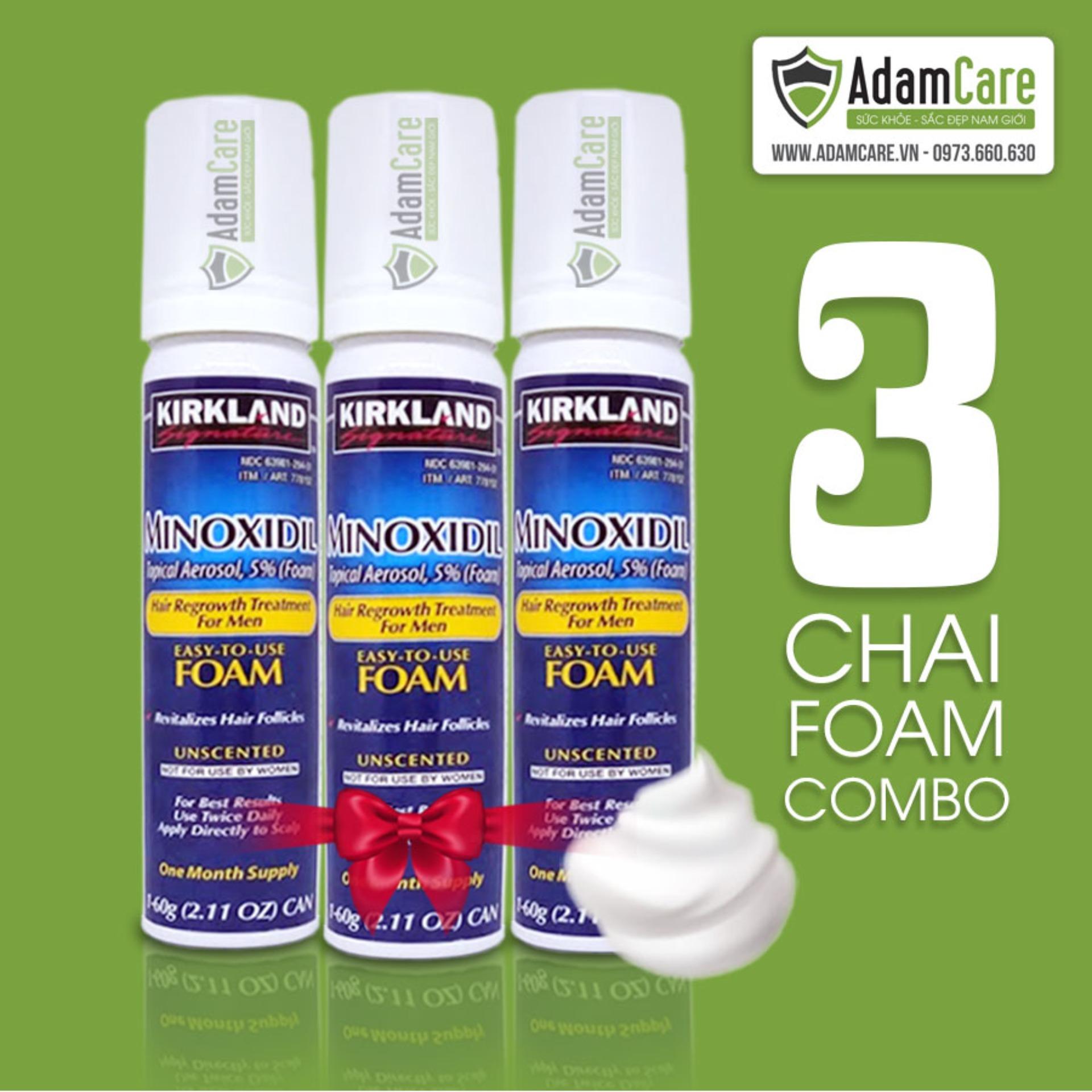 [HCM]Serum mọc râu Minoxidil 5% Foam combo 3