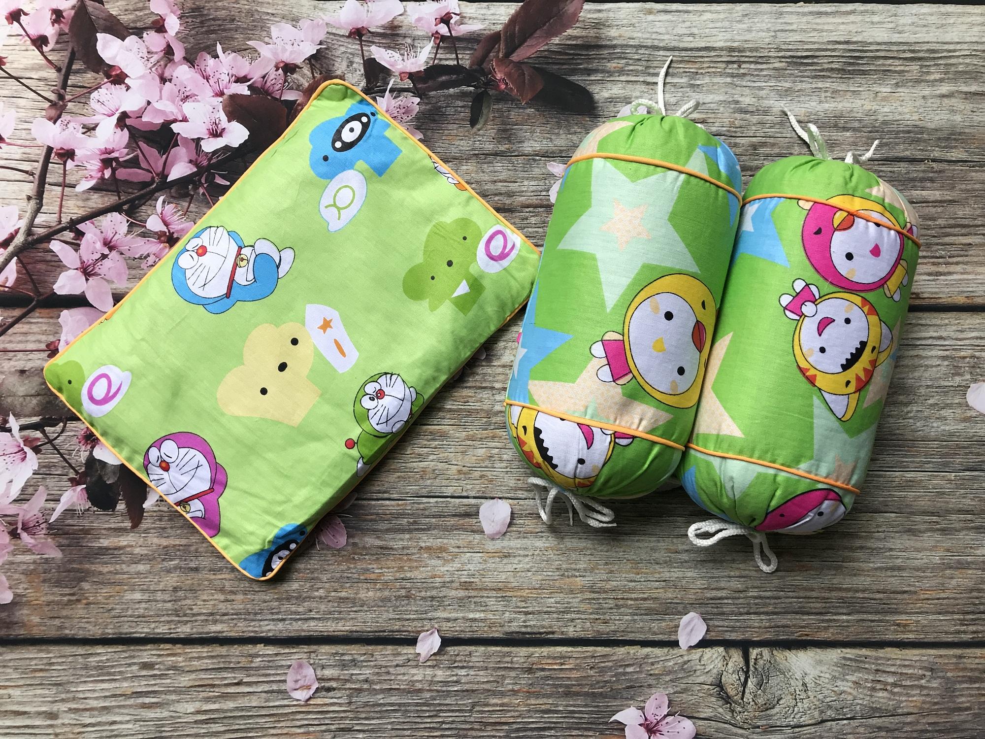 Bộ chặn vỏ đỗ kèm gối cho bé sơ sinh