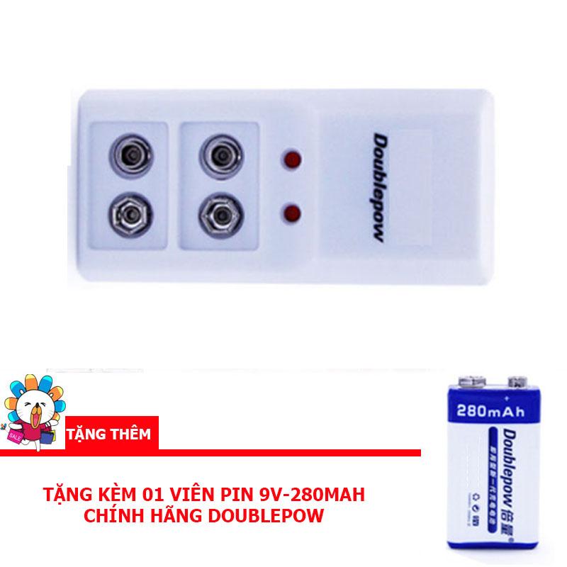 Combo bộ sạc pin b09 doublepow tặng kèm 01 viên pin 9v-280mah