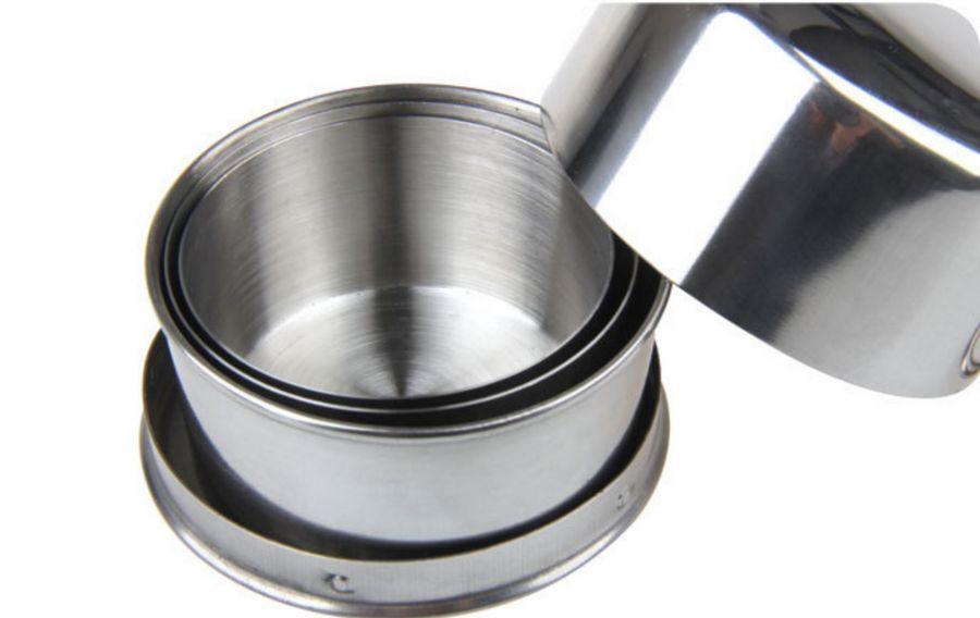 [HCM]Ly cốc xếp gọn inox 140ml cở trung