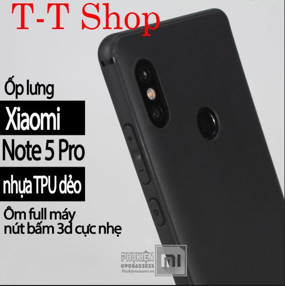Ốp lưng dẻo Silicon TPU  đen cao cấp Xiaomi note 5 pro