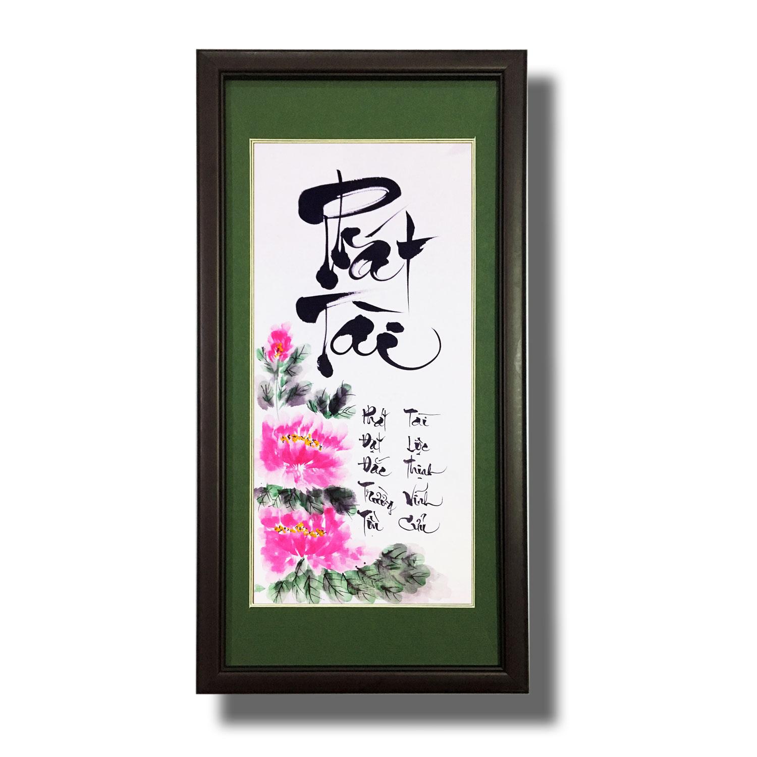 Tranh thư pháp - Chữ Phát Tài 01 - Tranh Mỹ Thuật Minh Hiền