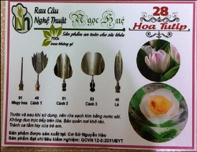 Kim rau câu 3D Ngọc Huệ (bộ 5 kim số 28 - hoa tulip)