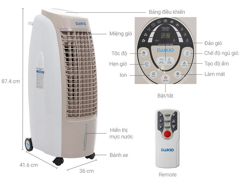 [HCM]Máy làm mát Daikio DK-1500B
