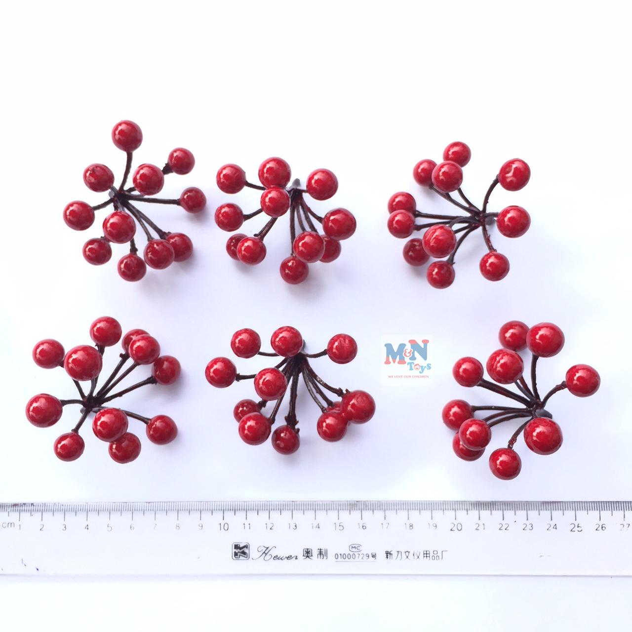 6 chùm quả Cherry to trang trí Noel