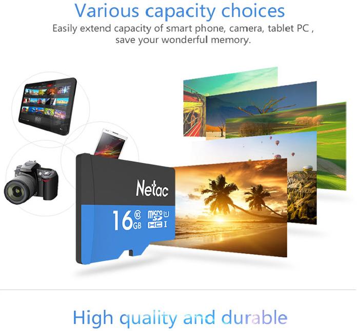 Thẻ Nhớ microsd Netac 16gb MicroSD Class 10 Ultra 80mbs dành cho Camera