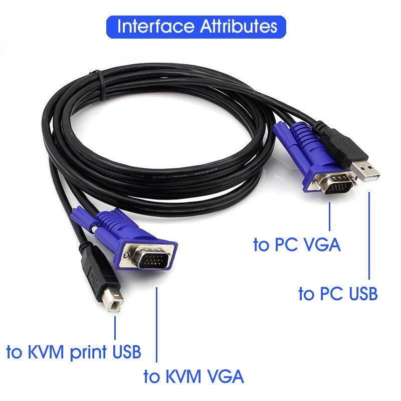 Cáp KVM USB 1.5M - Chất lượng cao