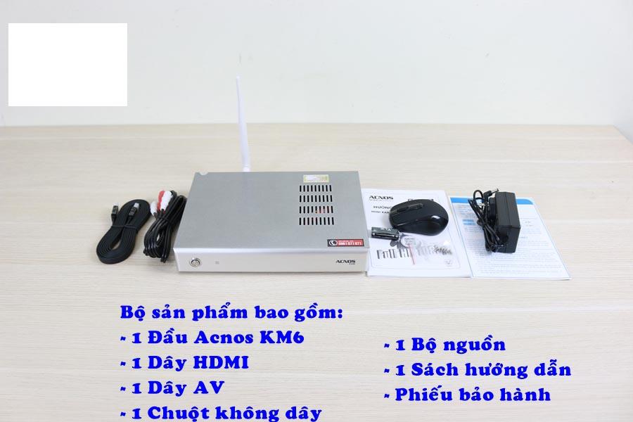 [HCM][Trả góp 0%]Đầu Mini Karaoke Wifi ổ cứng 2TB Acnos KM6 (Xám)