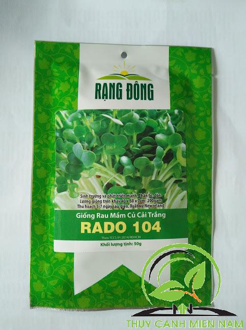 [HCM]Hạt giống rau mầm củ cải trắng RADO 104 (50g)