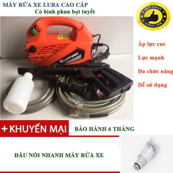 Máy rửa xe LUTIAN LT210G, tặng đầu nối nhanh máy rửa xe.