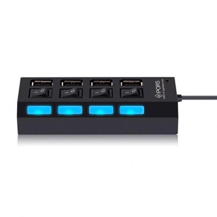 Hub chia cổng USB thành 4 cổng có công tắc