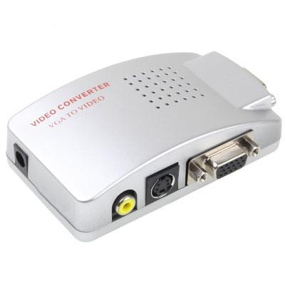 Hộp chuyển đổi tín hiệu từ VGA sang SVIDEO - AV (Trắng)
