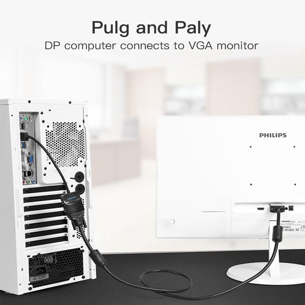 Cáp chuyển đổi DisplayPort sang VGA Vention HBFBB
