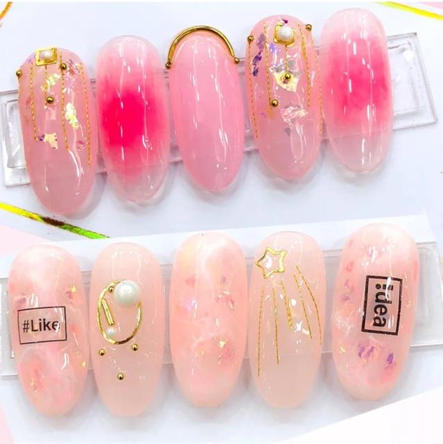 Set 6 chai sơn gel AS hồng thạch nude