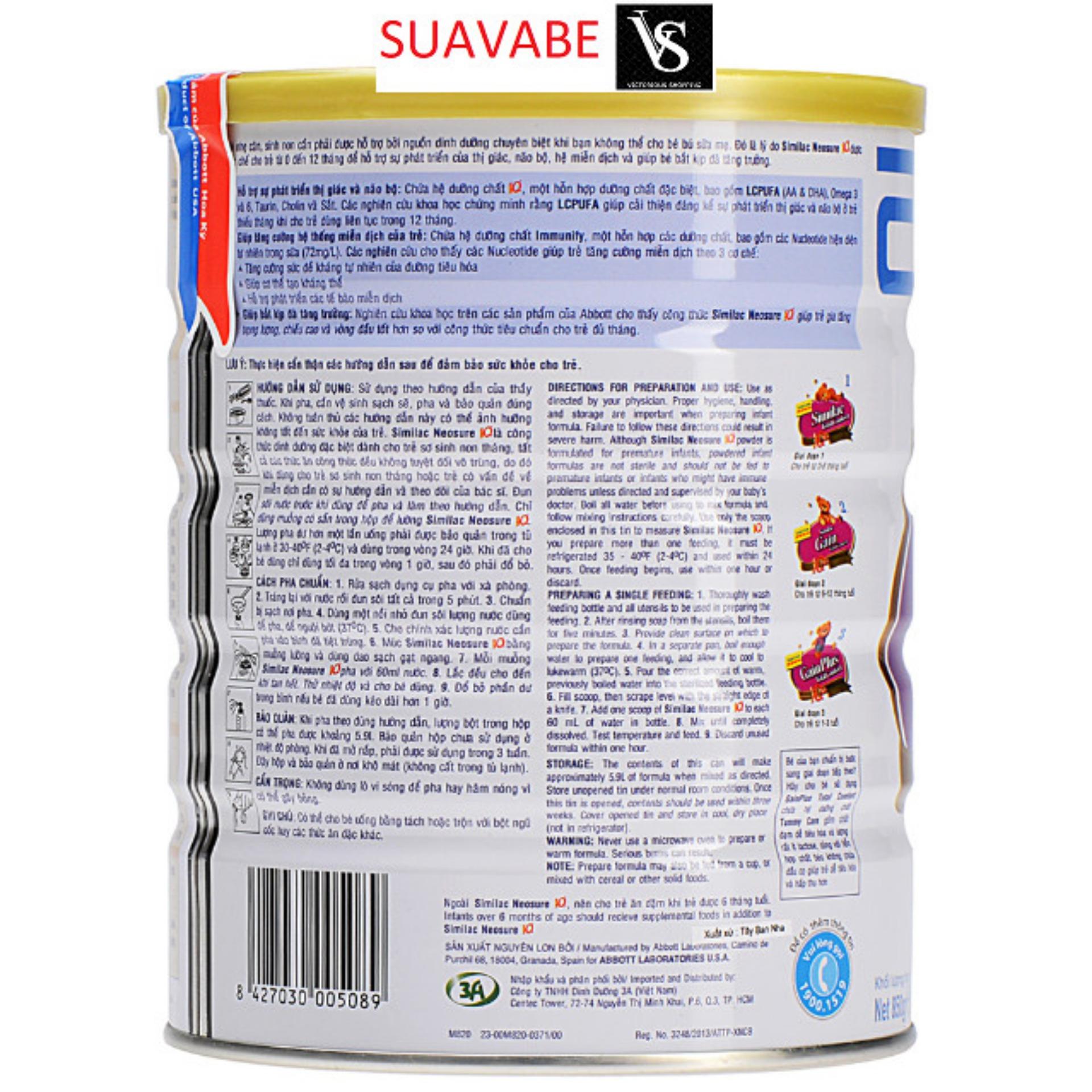 Sữa bột Abbott Similac NeoSure 850g