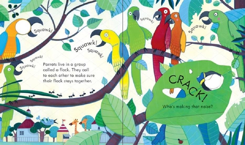 Sách tiếng Anh Usborne peep inside the Zoo