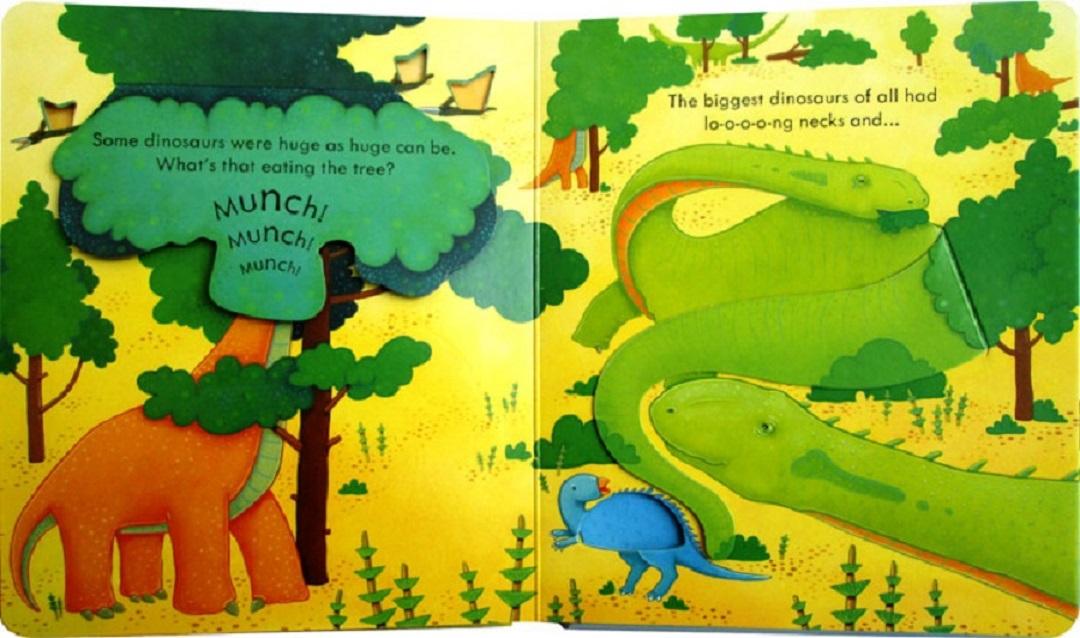 Sách tiếng Anh Usborne peep inside dinosaurs