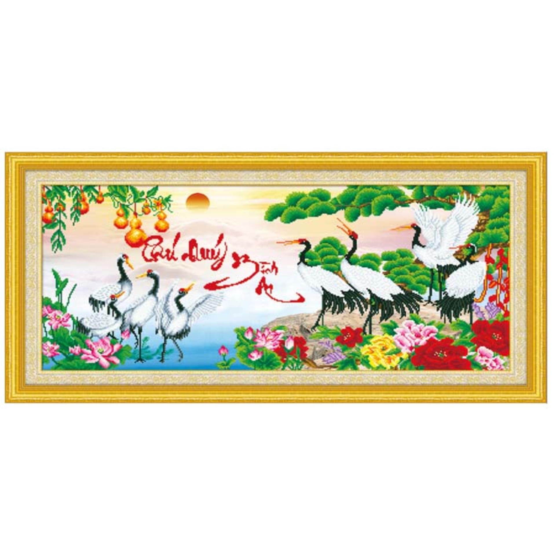 Tranh đính đá Phú quý bình an-YN2017-Ngọc Thịnh
