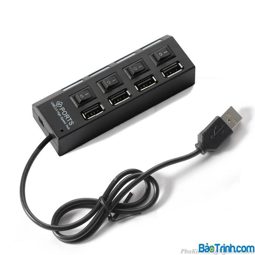 Bộ chia cổng USB Hub 1 cổng ra 4 cổng có công tắc