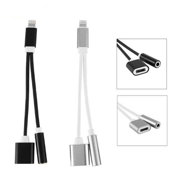 Jack chia Lightning ra 3.5mm kèm cổng sạc