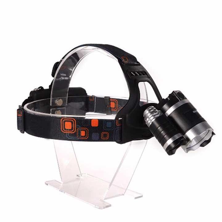 Đèn pin đội đầu 3 bóng T6 dùng 2 pin